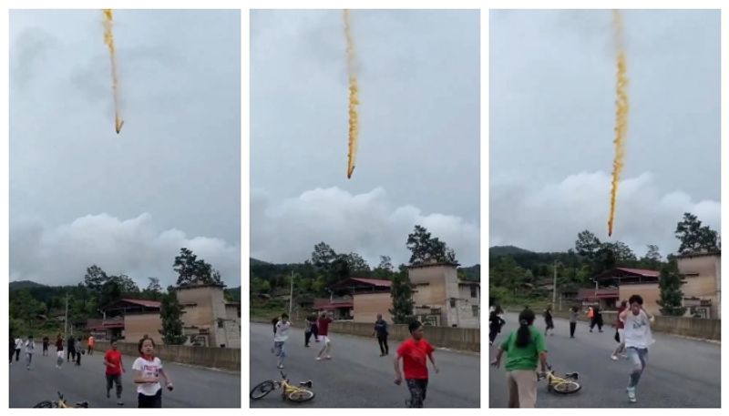 Video of sino French joint rocket launch debris falling into residential area goes viral 