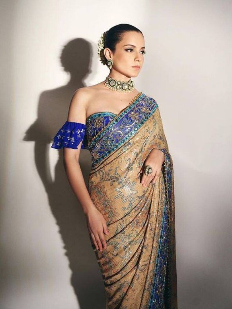 Kangana Ranaut Blouse design for lehenga and saree zkamn