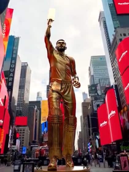 Virat Kohli's gold statue