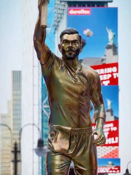 Virat Kohli's gold statue
