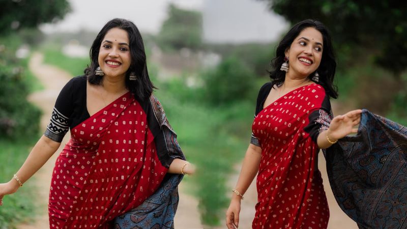 Amrita Nair looks beautiful in a saree Pictures gone viral vvk