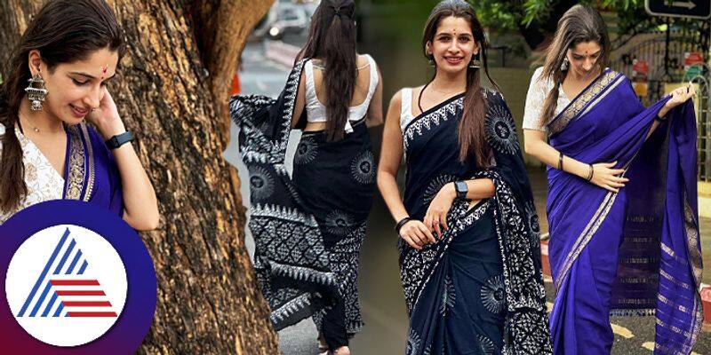 Actress Tejaswini Sharma Enjoys a Serene Retreat to Shreeshailam with Parents pav