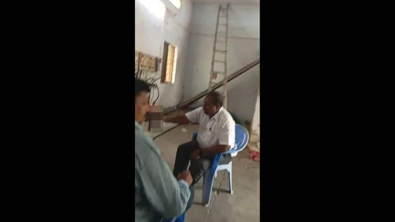 2 government employee drink alcohol at government office in madurai video goes viral vel