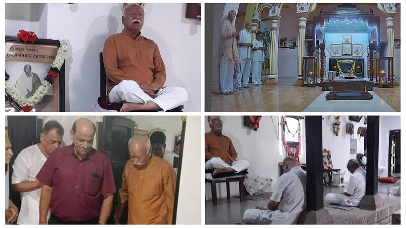 rss mohan bhagwat Stays at inchageri traditional nimbala ashram at vijayapura gvd