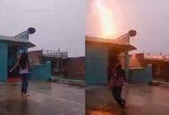 Viral Video: Joyful Rain Dance Turns Terrifying Amid Sudden Thunderstorm in Sitamarhi, Bihar [WATCH] NTI