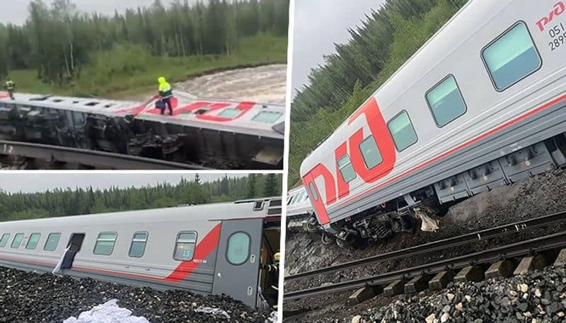 Russia train accident: 70 injured as nine bogies overturn into Komi river (WATCH) AJR