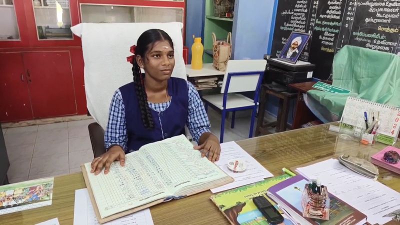 A student of Pudukkottai Government School worked as headMaster for one day vel