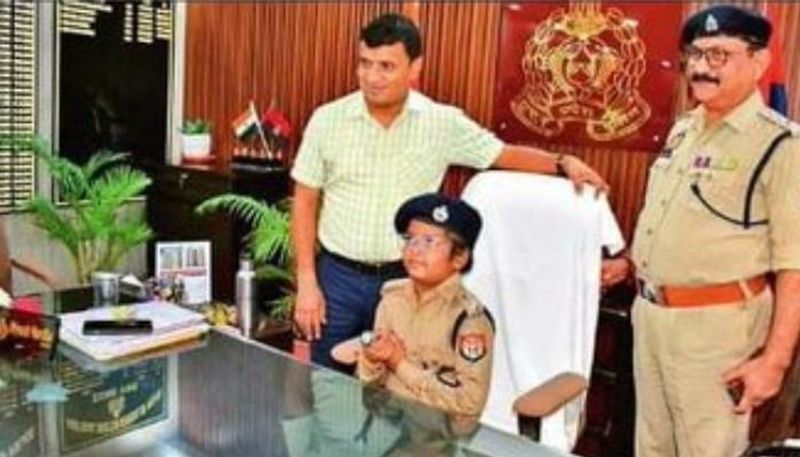 civil servant nine year old boy suffering from brain tumor become ips officer for one day 