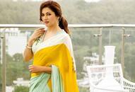 Bhagyashree stylish designer saree zkamn