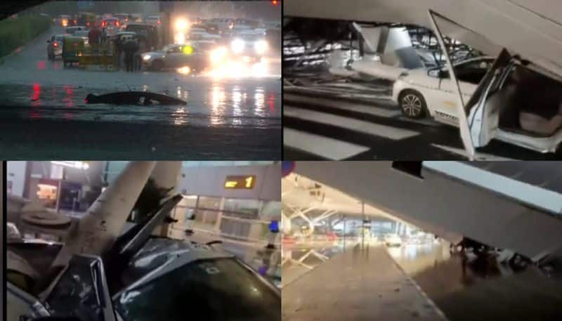 Delhi NCR Heavy Rain Roof collapses at Delhi Airport's Terminal-1; many injured  Rya