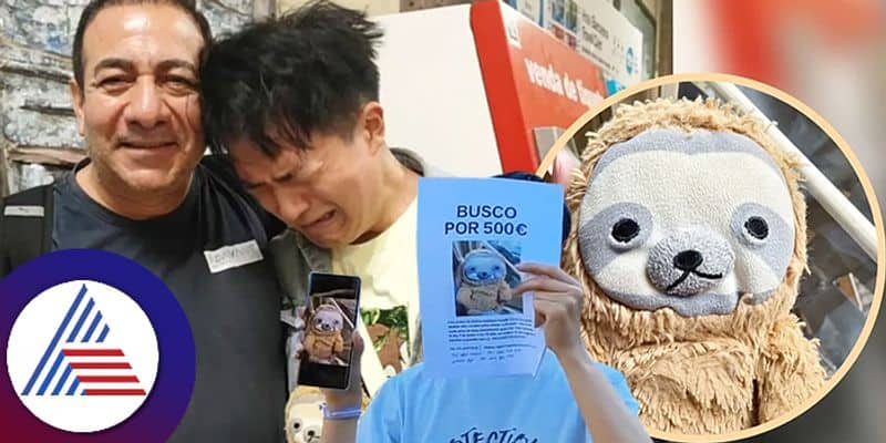 China Man gets emotional after reunite with his missing soft toy at Spain ckm