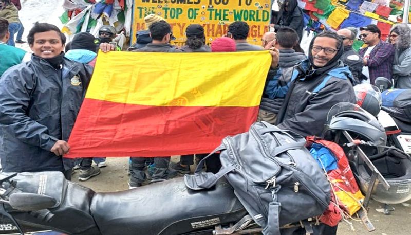 Udupi Origin Father and Son went to the 2nd Highest Region in the World on Slapender Bike grg 