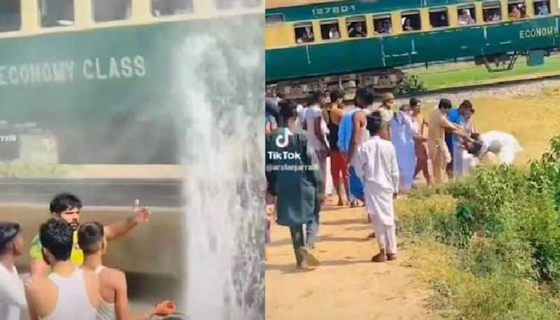 spray water inside train pakistan prank gone 