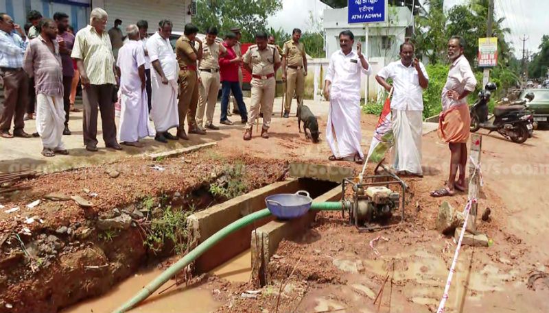 Congress opposes drainage construction in front of Minister Veena George husband building