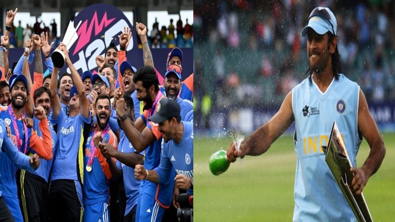 MS Dhoni Congratulated Team India Becomes T20 World Cup 2024 Champions and said Thanks for the priceless 43rd birthday gift rsk