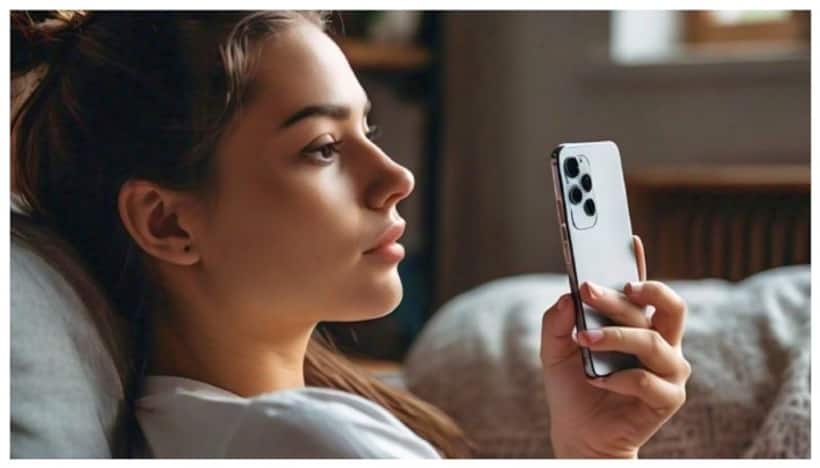 woman with a phone