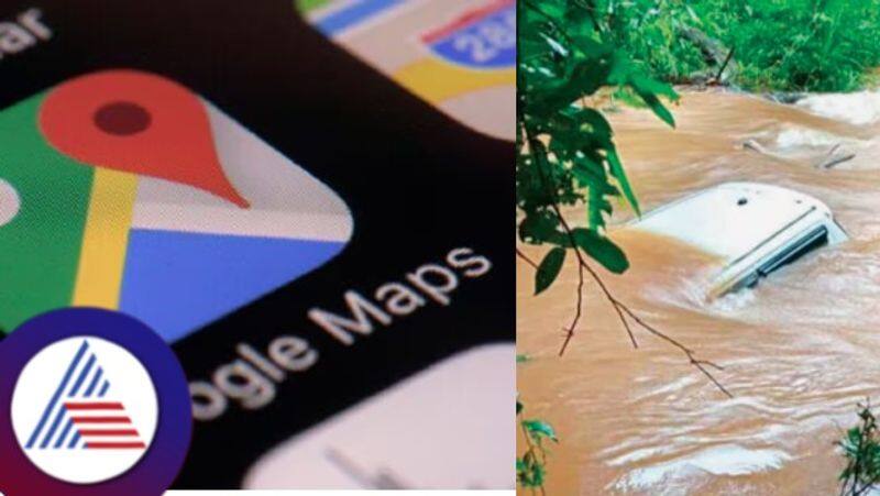 Google maps mishap again car falls into river in Kerala rav