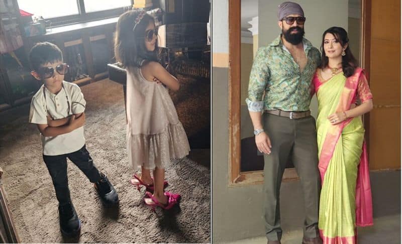 KGF star Yash wife radhika pandit share childrens cute photo on Social Media ckm