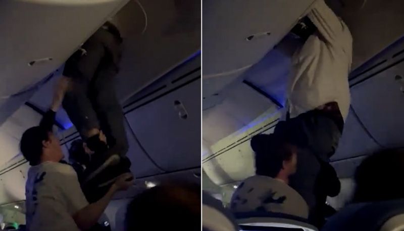 Turbulence on Spanish flight throws man into overhead bin, 30 injured; video goes viral (WATCH) gcw