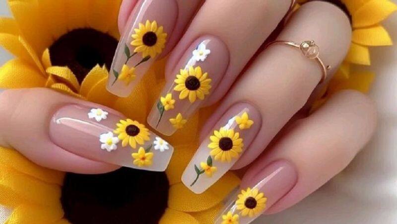 Monsoon and summer theme nail art design zkamn