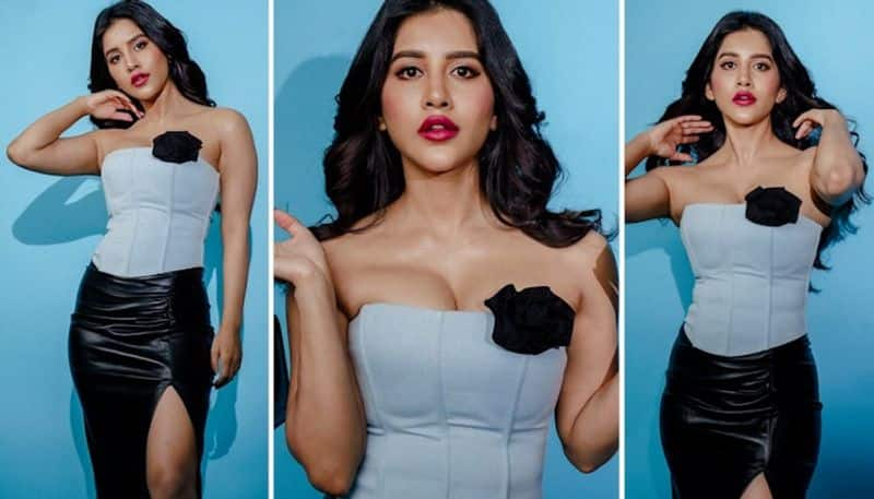 Nabha Natesh looks SEXY, BOLD in black and white thigh-high slit tube dress [PICTURES] ATG