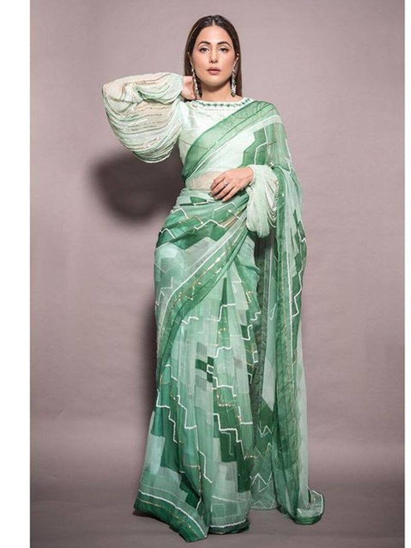 Hina Khans 7 Gorgeous Sarees That Are Perfect For Monsoon iwh