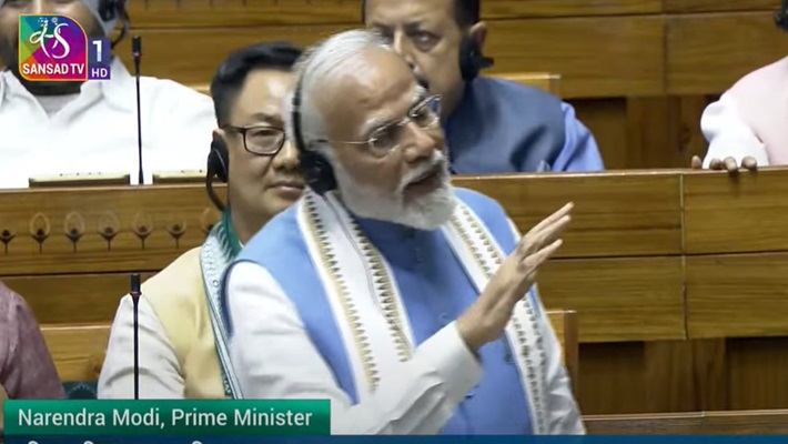 Amid cries of "Justice for Manipur," PM Modi started his speech in Lok Sabha-rag