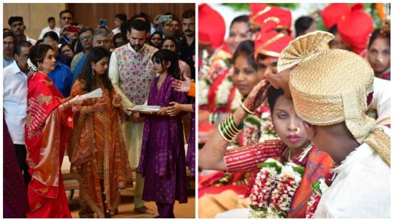 Mukesh Ambani family organised mass wedding for 50 couples Viral photos mma