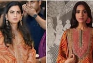 isha ambani wore mustard suit at mass wedding worth at 1 lakh isha ambani salwar suit design kxa