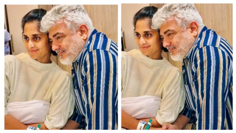 Shalini Shares Photo With Hubby Ajith From Hospital jsp