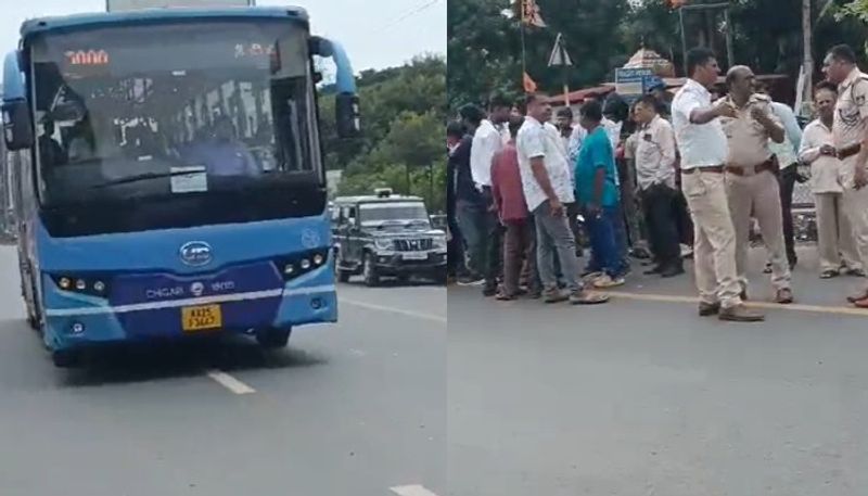 Karnataka BRTS bus accused of reckless driving as collision kills pedestrian near Gurudatta Bhavan in Hubballi vkp