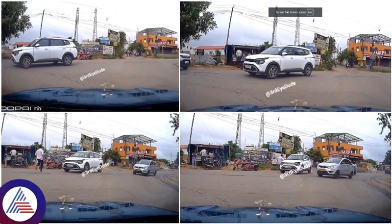 Bengaluru car moving back in road without driver horror incident seen people shocked sat