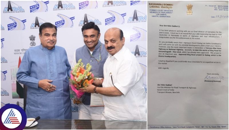 Basavaraj Bommai requests Union Minister Nitin Gadkari to Upgrade Ilkal Karwar Road to National Highway sat