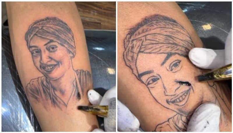 man brutally trolled for getting tattoo featuring viral girl chandrika