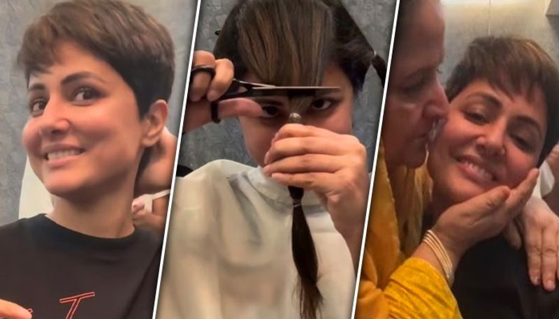 Hina Khan chops off hair as she undergoes chemotherapy for breast cancer; WATCH emotional video RBA