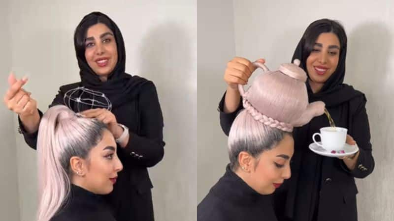 Iranian hairstylist's Instagram video of 'Teapot' hairstyle gains viral attention for its creativity [WATCH] NTI