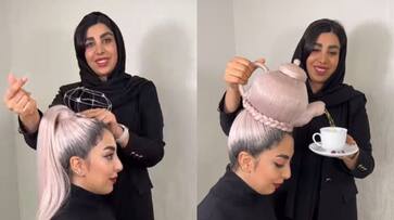 Iranian hairstylist's Instagram video of 'Teapot' hairstyle gains viral attention for its creativity [WATCH] NTI