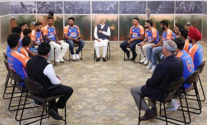 'Excellent meeting with our champions': PM Modi after interaction with T20 WC-winning Indian team; read post