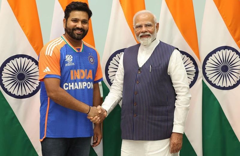 How did the soil taste? Prime Minister Modi questioned Rohit Sharma at His Residence in Delhi rsk