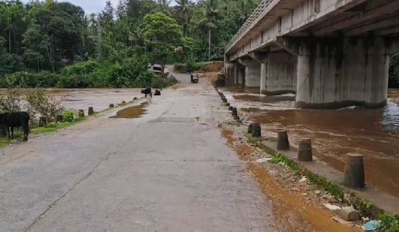 Heavy rains in chikkamagaluru Western Ghats Countdown to Hebbale Bridge submersion gvd