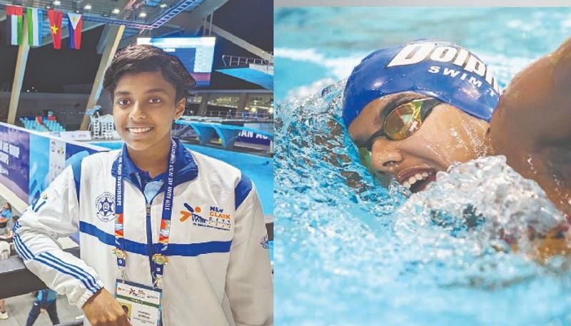 14 year old Bengaluru swimmer Dhinidhi Desinghu to represent India at the Paris Olympics 2024 kvn