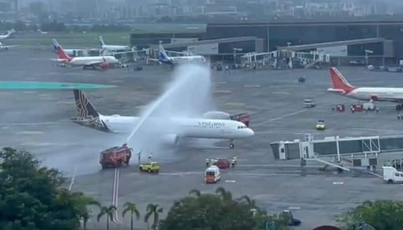 T20 World Cup 2024 champions' flight gets water cannon salute at Mumbai airport; WATCH viral video