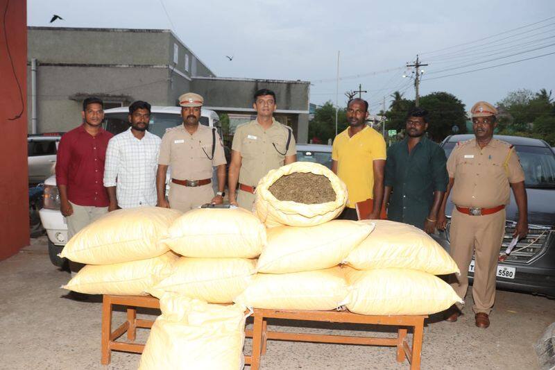 200 kg ganja seized by police officers in nagapattinam vel