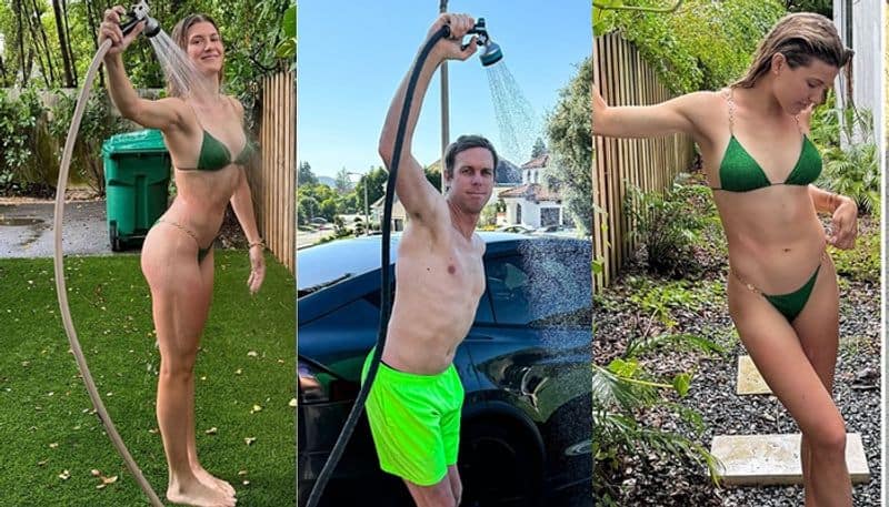 Genie Bouchard Green Bikini photoshoot gets mocked by Sam Querrey san