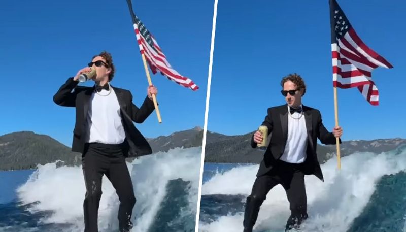 Tux beer and the US flag: Mark Zuckerberg celebrates 4th of July in a unique style, video goes viral (WATCH) gcw