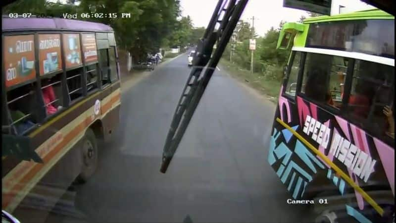 A private bus that caused an try to accident in Thanjavur was confiscated vel