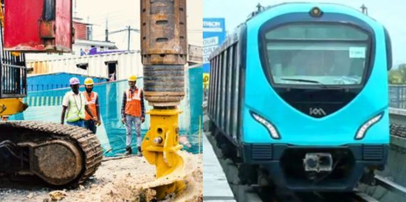 kochi metro phase 2 kmrl begins piling works 