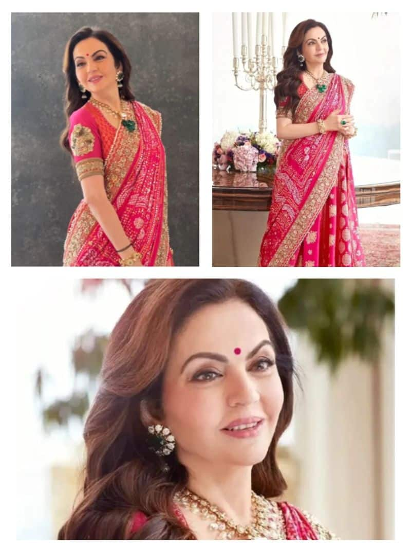 Anant Radhika Wedding: Nita Ambani stuns in Pink 'Sabyasachi' saree ATG