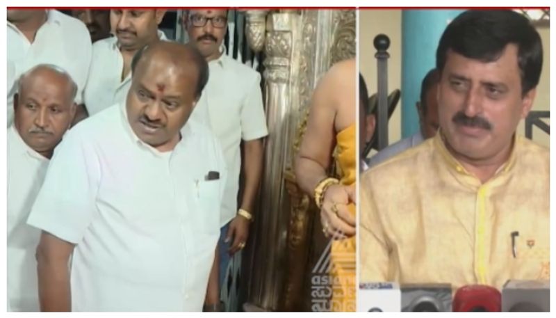 Union Minister HD Kumaraswamy Slams Channapatna congress Candidate CP Yogeshwar grg 