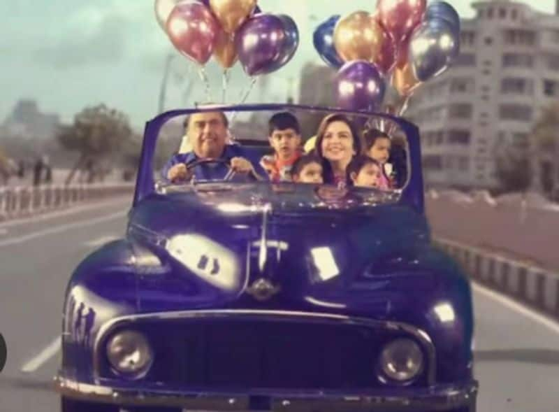 Grandparents Mukesh Ambani Nita Ambanis music video with grandkids skr